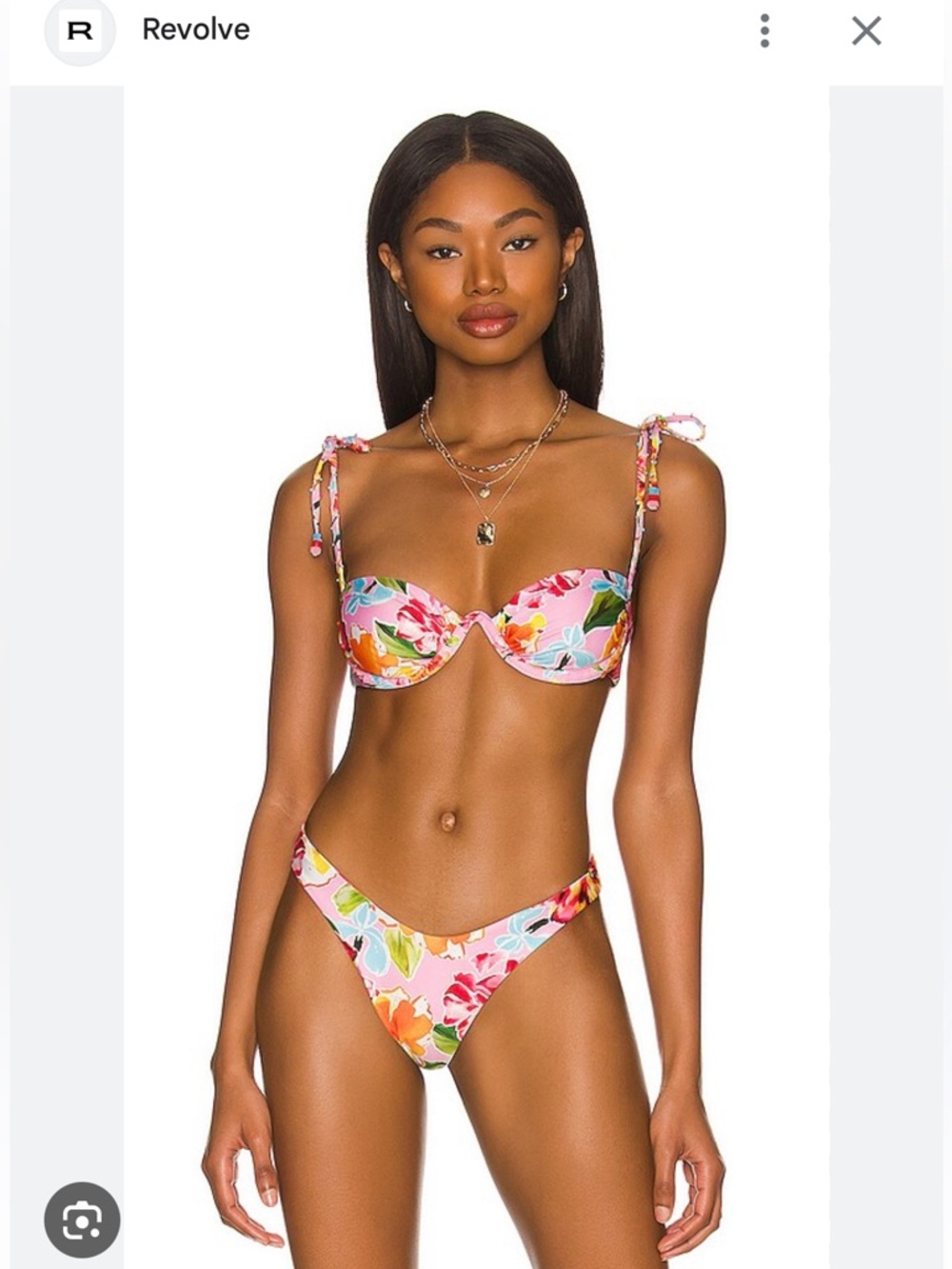 Agua Bendita x REVOLVE Multicolor Floral Tie-Shoulder Bikini